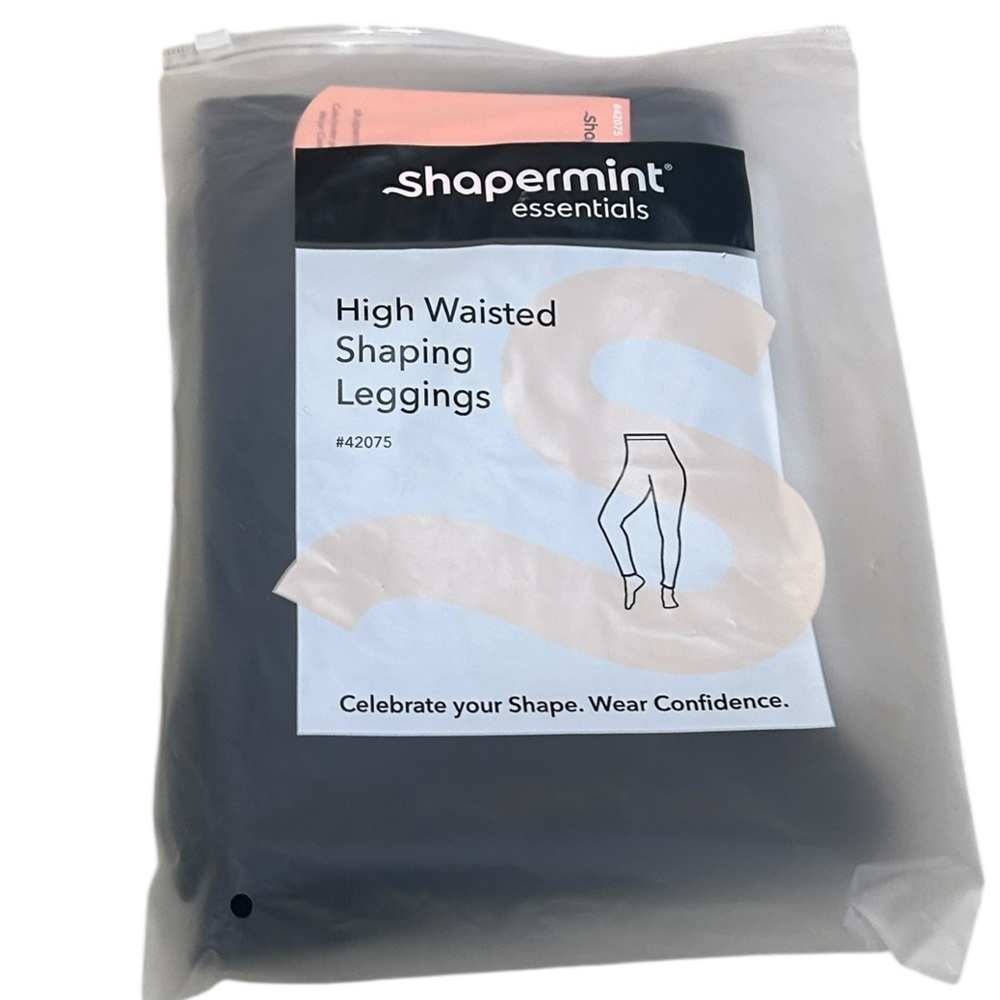 NWT Shapemint Black High Waisted Shaping Leggings size extra large - Picture 4 of 8